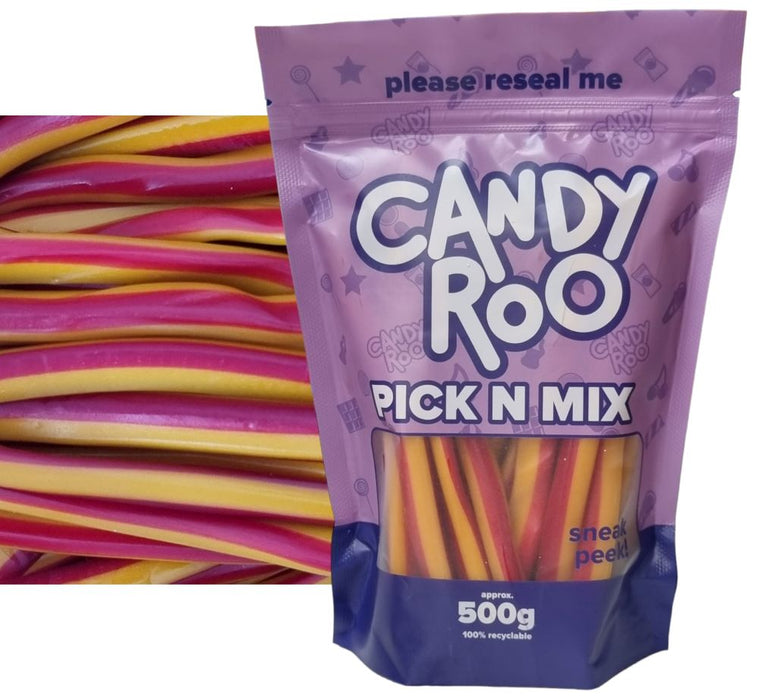 Rhubarb and Custard Sweet Cables - 500g