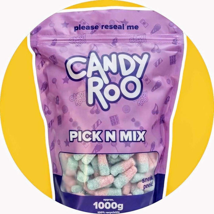 1Kg Bulk Pouch - Fizzy Bubblegum Bottles