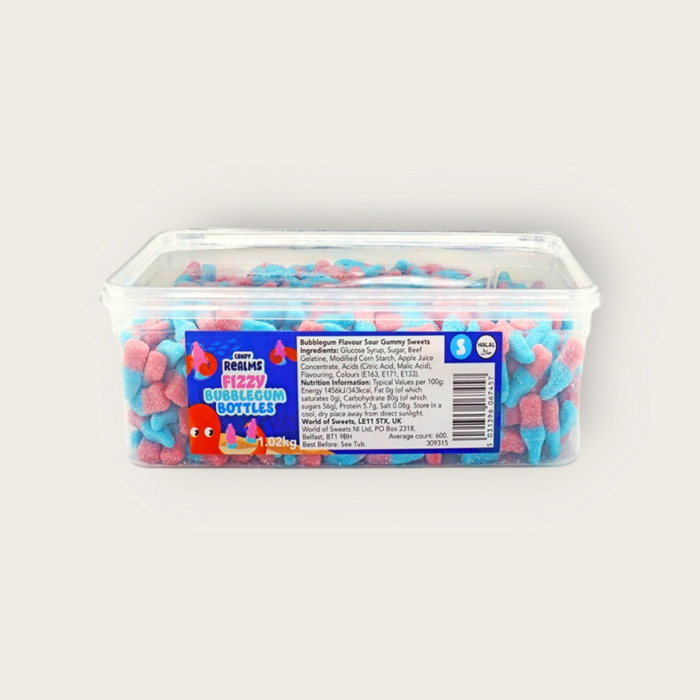 Candy Realm Fizzy bubblegum bottles