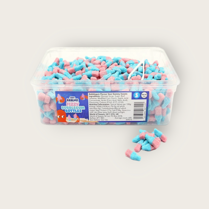 Candy Realm Fizzy bubblegum bottles