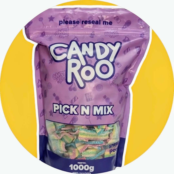 1Kg Bulk Pouch - Fizzy Rainbow Straps
