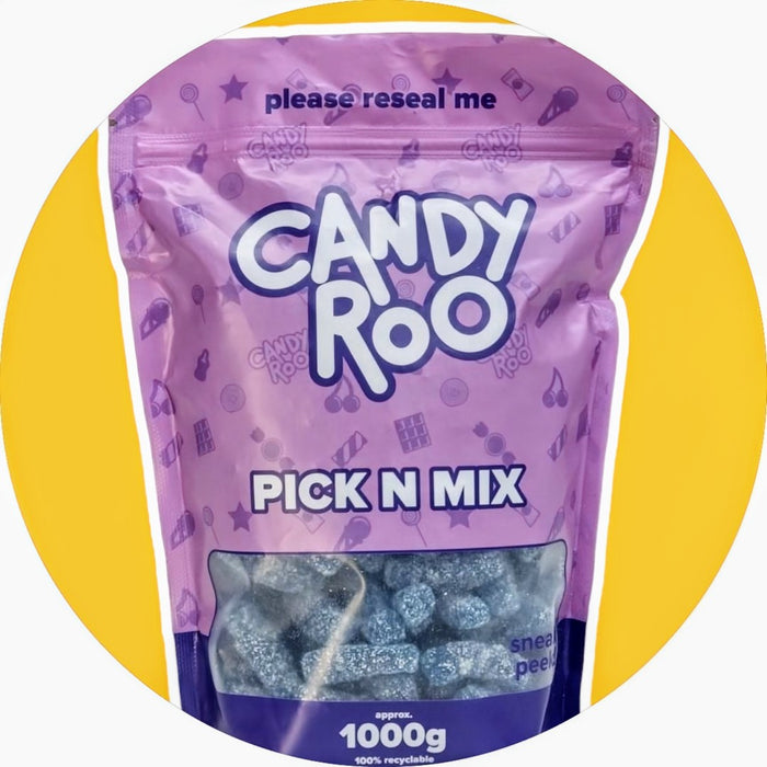 1Kg Vegan Bulk Pouch - Fizzy blue Babies