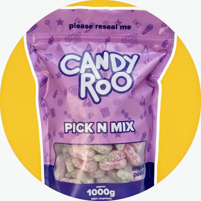 1Kg Vegan Bulk Pouch - Fizzy cherry cola bottles