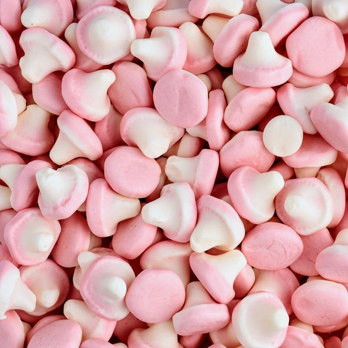 Pink Mushrooms Foam Sweets Bulk Pouch 1kg
