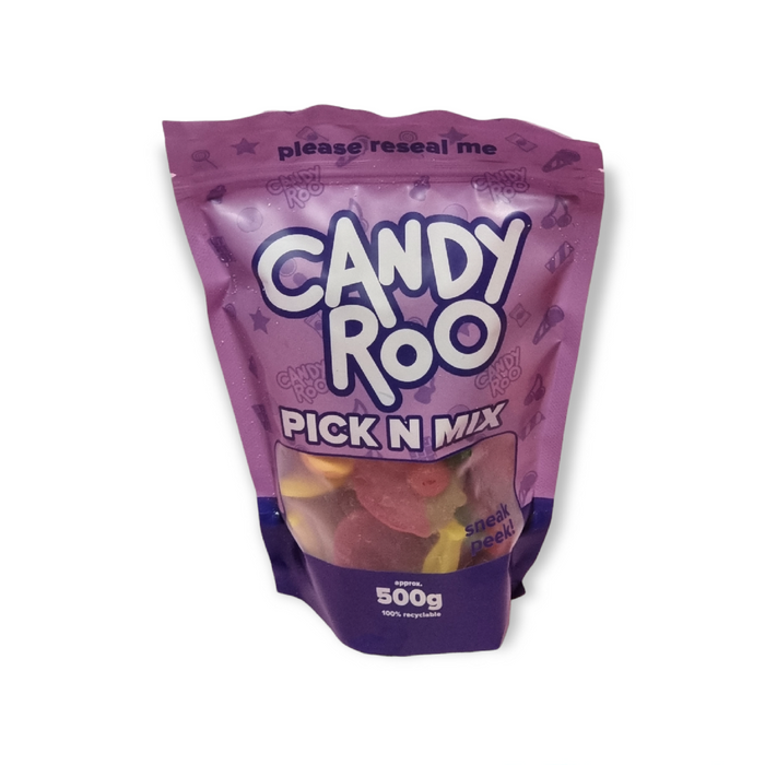 Candyroo's vegan fizzless pouch