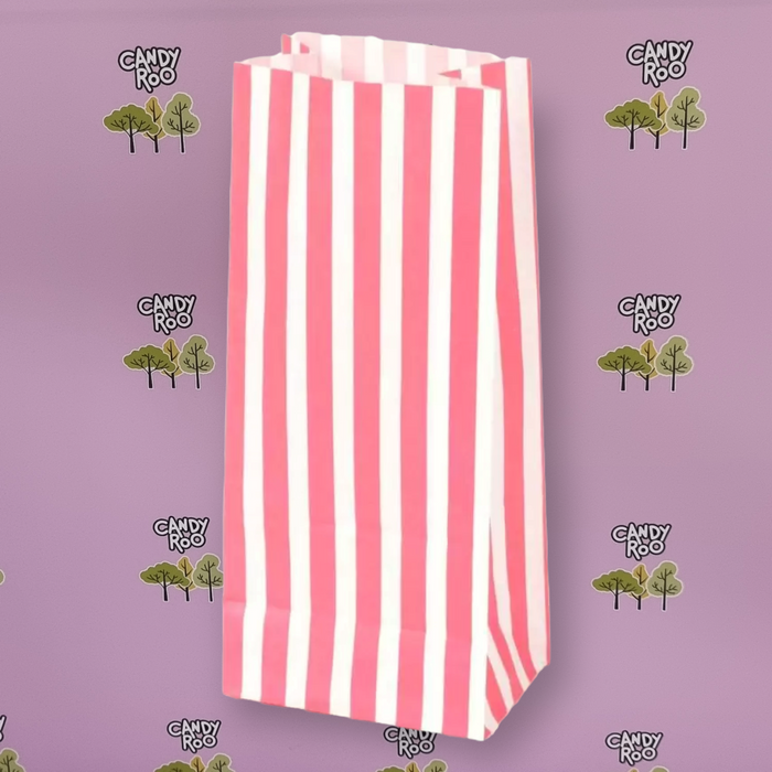 Pink Candy Stripe Paper Bags (100 per pack)