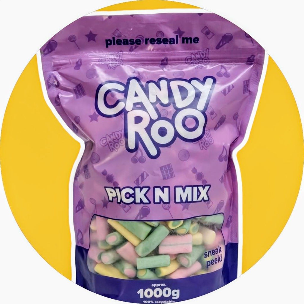 Bulk Pouch Haribo Rhubarb & Custard Pencils