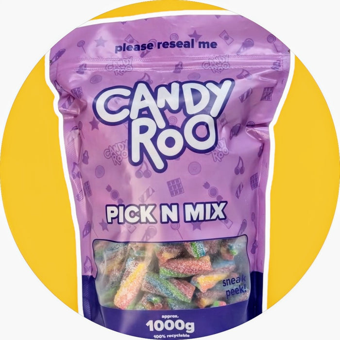 1Kg Vegan Bulk Pouch - Fizzy candy shocks