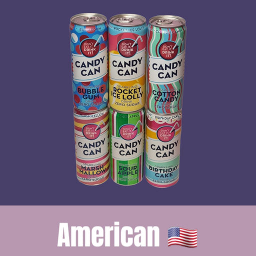 Candy Can zero sugar sparkling drink 6 flavours