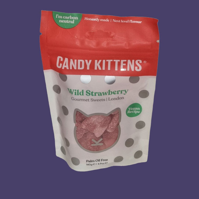 Candy Kitten Vegan Sweets - Wild Strawberry Flavour 140g
