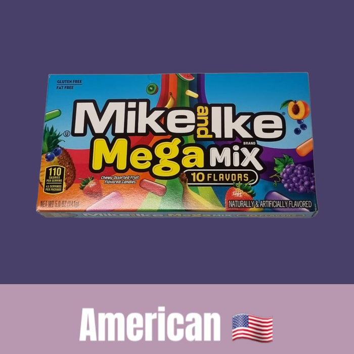 Mike and Ike Mega mix box of sweets 141g mixed fruit flavours Gluten free