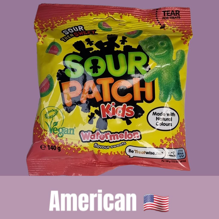 140g bag of Watermelon flavoured sour patch candy