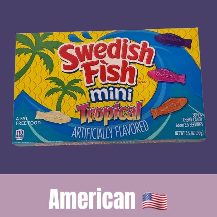 Swedish Fish Tropical flavours 99g box